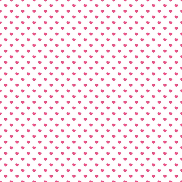 Abstract Seamless White Pink Hearts Pattern Valentine Day Card Background — Stock Vector