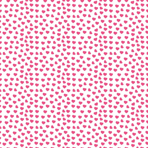 Astratto Senza Soluzione Continuità Bianco Rosa Cuori Pattern San Valentino — Vettoriale Stock