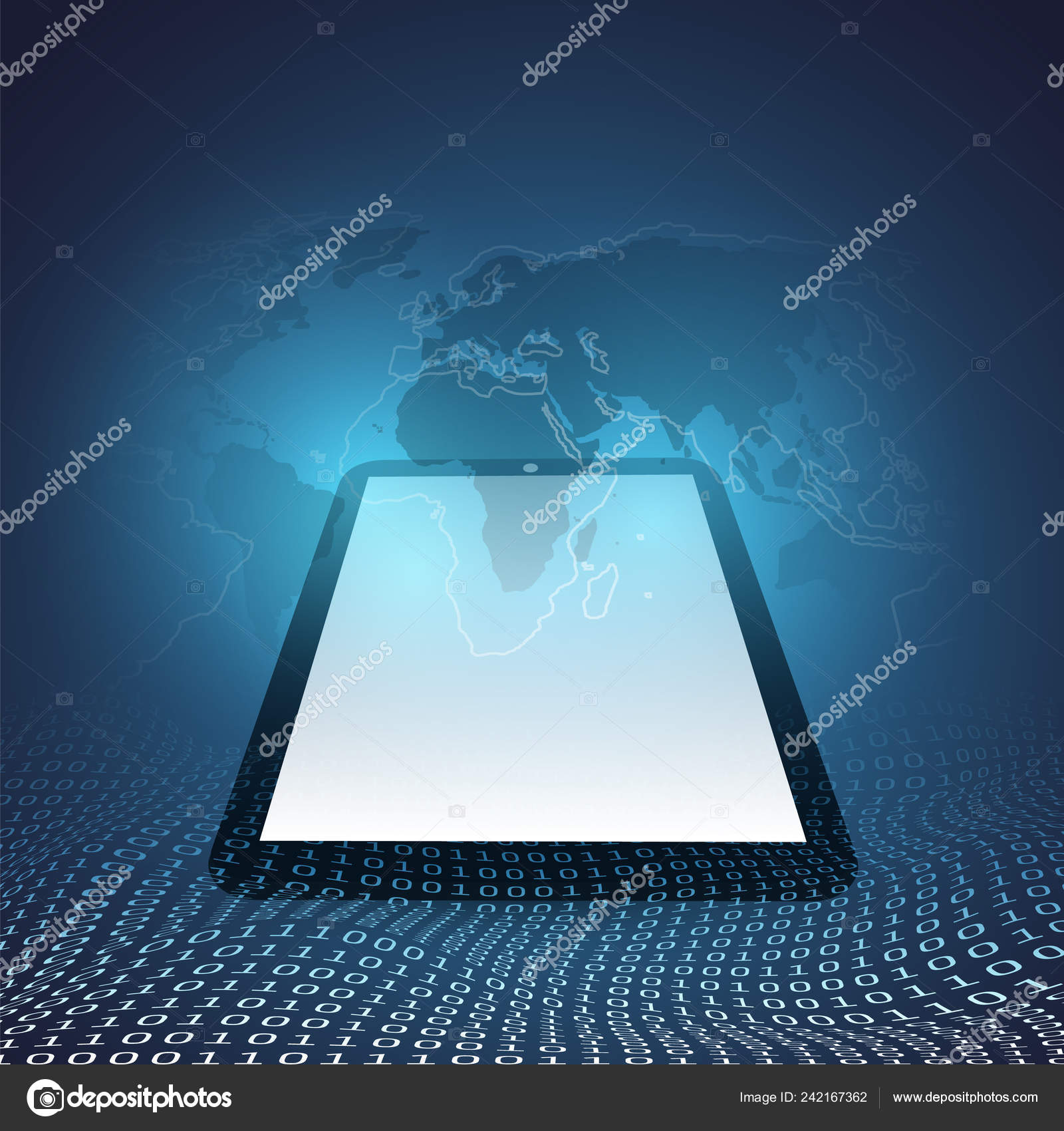 Digital Matrix Bits Padrão Uns Zeros Abstratas Modernas Informações