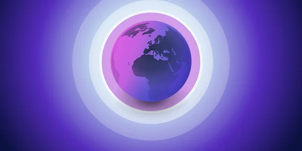 Earth Globe Design Globales Geschäft Technologie Globalisierungskonzept Vektorschablone — Stockvektor