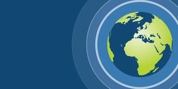地球地球儀 グローバル ビジネス グローバル化の概念ベクトル テンプレート — ストックベクタ