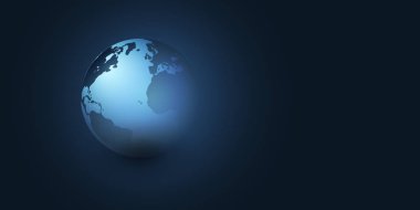 Dünya tasarım - Global iş, teknoloji, küreselleşme kavramı, vektör kalıp toprak 