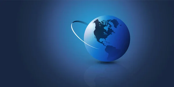Earth Globe Design Global Business Technologie Globalisering Concept Vector Ontwerpsjabloon — Stockvector
