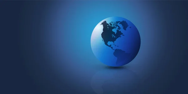 Earth Globe Design Global Business Tecnologia Concetto Globalizzazione Modello Vettoriale — Vettoriale Stock