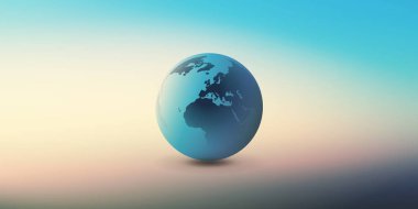 Dünya tasarım - Global iş, teknoloji, küreselleşme kavramı, vektör kalıp toprak 