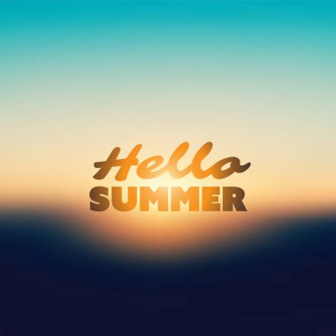 İlham verici cümle, mesaj için sezon başlamak - bulanık günbatımı gökyüzü güneş görüntü arka plan ayarı ile 