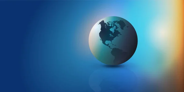 Kleurrijke Earth Globe Ontwerpsjabloon Layout Toepassing Voor Eco Globalisering Wereldwijde — Stockvector