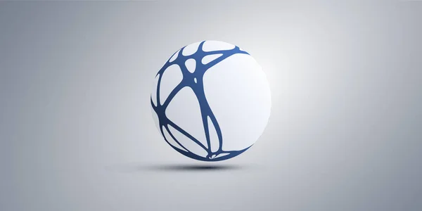 Diseño Abstracto Del Globo Redes — Vector de stock