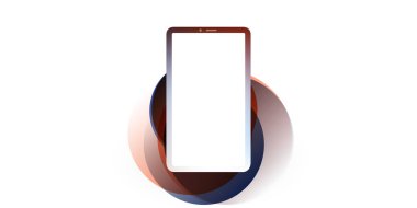 Akıllı telefon düzeni boş ekran, teknolojik altyapı, vektör çizim ile 