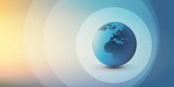 Earth Globe Design Affaires Mondiales Technologie Eco Concept Mondialisation Modèle — Image vectorielle
