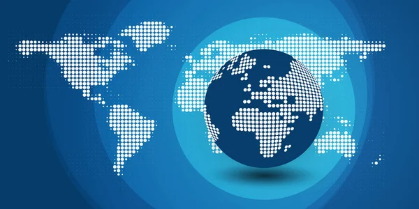 Conception Globe Terrestre Tacheté Global Business Technologie Concept Mondialisation Mise — Image vectorielle