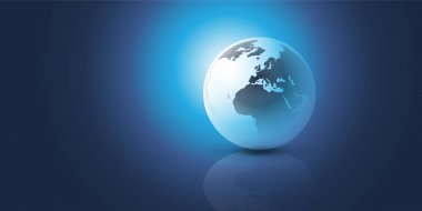 Dünya tasarım - Global iş, teknoloji, küreselleşme kavramı, vektör kalıp toprak 