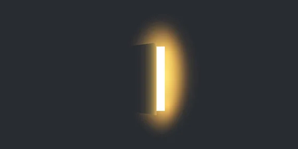 Cuarto Oscuro Puerta Abierta Con Luz Atravesándola Nuevas Posibilidades Concepto — Archivo Imágenes Vectoriales