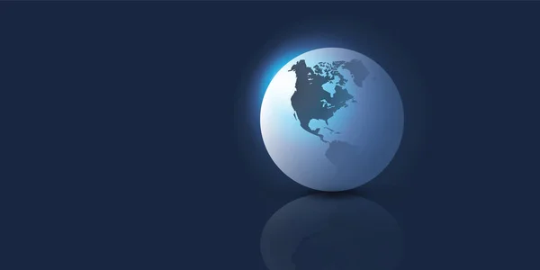 Earth Globe Design Global Business Tecnologia Concetto Globalizzazione Modello Vettoriale — Vettoriale Stock