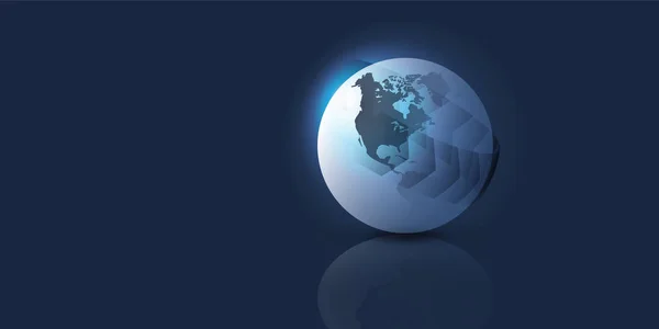 Earth Globe Concept Design Abstrakter Geschäftlicher Oder Technologischer Hintergrund Mit — Stockvektor