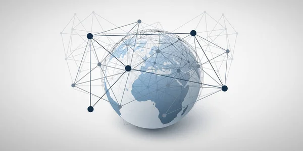 Αφηρημένο Σύννεφο Υπολογιστών Και Παγκόσμιο Δίκτυο Συνδέσεις Προμελέτη Διαφανή Γεωμετρικά — Διανυσματικό Αρχείο