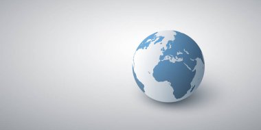 Dünya tasarım - Global iş, teknoloji, küreselleşme kavramı, vektör kalıp toprak 