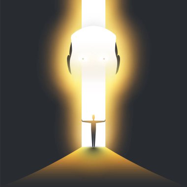 Ai, Robotik, Yeni Teknolojiler - Vektör Kavramı İllüstrasyon Için Kapı Açın 