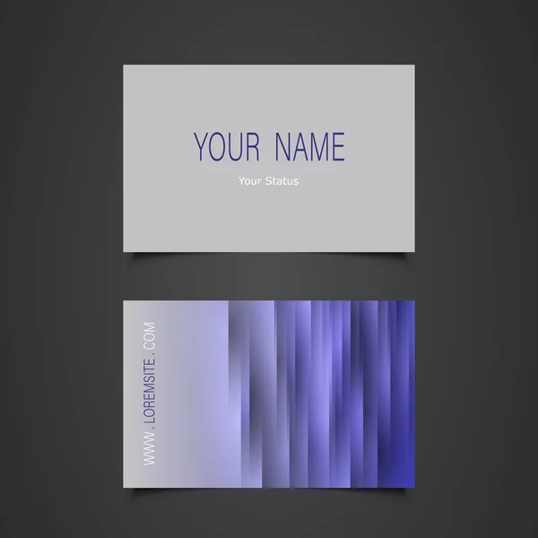 Modèle Carte Visite Avec Design Abstrait Violet Gris — Image vectorielle