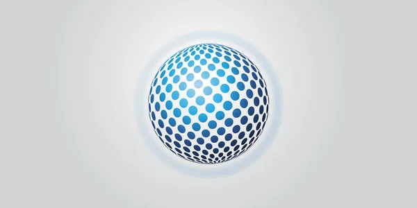 Abstract Blue Grey Spotted Globe Design Vector Layout — стоковый вектор