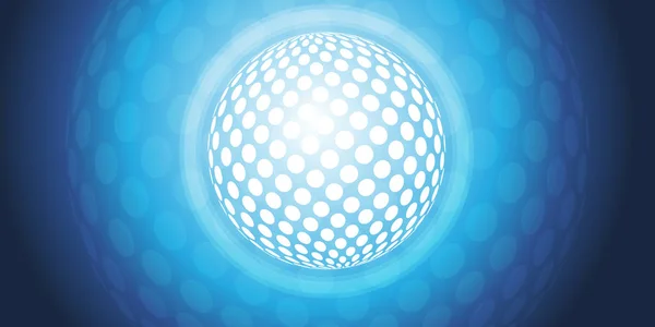 抽象蓝色和白色斑点球体设计 矢量布局 — 图库矢量图片