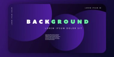 Soyut Renkli Minimal Geometrik Desen Arka Plan Şablonu, Degrade Şekiller Kompozisyonu, Fütüristik Poster veya Açılış Sayfası Tasarımı - Vektör İllüstrasyon