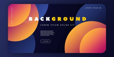 Soyut Renkli Minimal Geometrik Desen Arka Plan Şablonu, Degrade Şekiller Kompozisyonu, Fütüristik Poster veya Açılış Sayfası Tasarımı - Vektör İllüstrasyon 