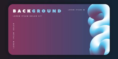 Soyut Renkli 3d Geometrik Desen Arka Plan Şablonu, Degrade Şekiller Kompozisyon, Fütüristik Poster veya Renkli Üç Boyutlu Spiral Şekilli Açılış Sayfası Tasarımı - Vektör Çizimi