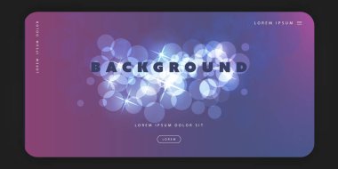 Soyut Köpüklü Beyaz ve Mor Desen Arka Plan Şablonu, Degrade Şekiller Kompozisyonu, Poster veya Açılış Sayfası Tasarımı - Vektör İllüstrasyon