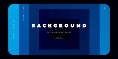 Soyut Arka Plan Şablonu, Degrade Şekiller Kompozisyonu, Mavi Minimalist Düzene Sahip Poster veya Açılış Sayfası Tasarımı - Vektör Çizimi