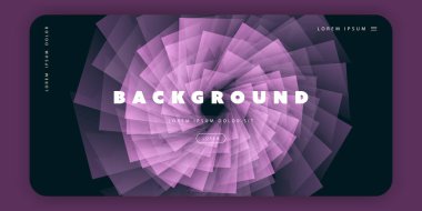 Soyut Renkli Minimal Geometrik Desen Arka Plan Şablonu, Degrade Şekiller Kompozisyon, Fütüristik Poster veya Çiçek Şekli ile Açılış Sayfası Tasarımı - Vektör İllüstrasyon
