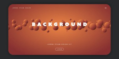 Soyut Kabarcıklı Minimal Geometrik Desen Arka Plan Şablonu, Degrade Şekiller Kompozisyonu, Fütüristik Poster veya Açılış Sayfası Tasarımı - Vektör Çizimi