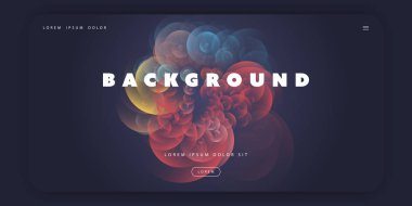 Soyut Renkli Minimal Geometrik Desen Arka Plan Şablonu, Degrade Şekiller Kompozisyonu, Fütüristik Poster veya Açılış Sayfası Tasarımı - Vektör İllüstrasyon