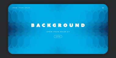 Mavi Üç Boyutlu Desenli Soyut Arka Plan Şablonu, Degrade Doku, Poster veya Açılış Sayfası Taban Tasarımı - Vektör Çizimi