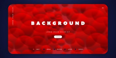 Soyut Kırmızı Minimal Geometrik Desen Arka Plan Şablonu, Koyu Degrade Daire Şekilleri Deseni, Çok Amaçlı Kompozisyon, Poster veya Açılış Sayfası Tasarımı - Vektör Çizimi