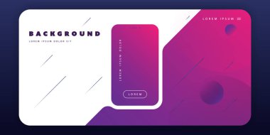 İş Projeniz için Akıllı Telefon Silüeti ile Renkli Reklam Tasarımı - Poster veya İniş Sayfa Şablonu, Vektör Resimleri