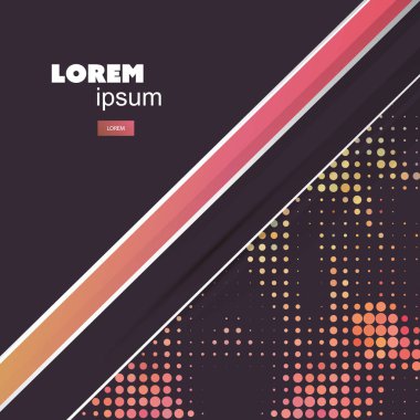 Soyut Kahverengi ve Renkli Benekli, Arkaplan, Broşür Şablonu - İşiniz için Vektör Tasarımı