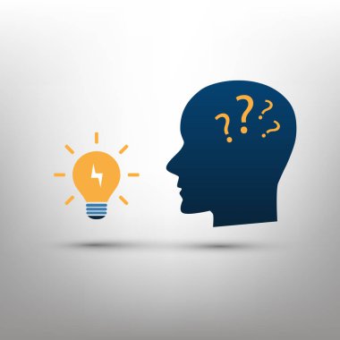 Yeni Olasılıklar, Fırsatlar, Fikirler - Fikir Sembolünün Vektör İllüstrasyonu, Simge Fikri Yaratıcı Tasarımı