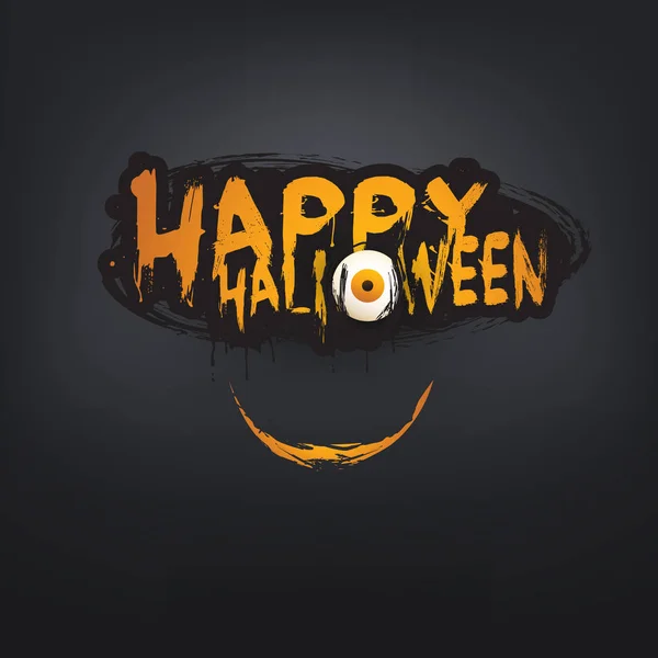 Buon Halloween Halloween Card Flyer Design Template Con Pop Out — Vettoriale Stock