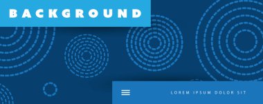 Soyut Mavi Asgari Geometrik Desen Arkaplan, Çok Amaçlı Şablon, Daire Şekilleri, Geleceğin Posteri, Başlık veya İniş Sayfa Tasarımı - Vektör Resimleri