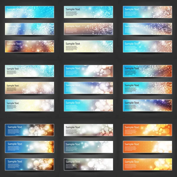 Mega Set Van Abstract Header Card Cover Banner Designs Met — Stockvector