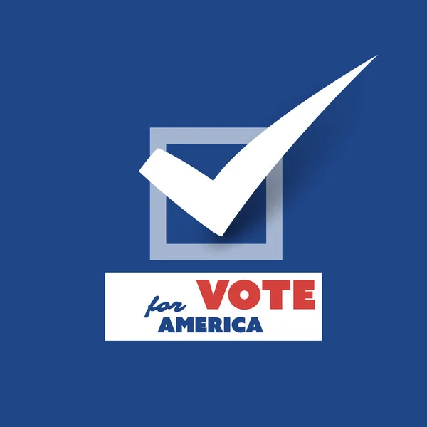 Usa Voto Incoraggiamento Design Concept Con Tick — Vettoriale Stock