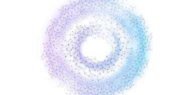 Soyut Renkli Dairesel Ağ Arkaplanı, Çokgen Ağ Bağlantıları