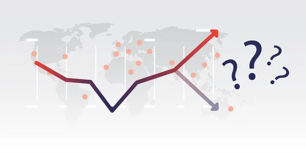 Queda Econômica Global Por Causa Pandemia Vírus Corona Haverá Uma —  Vetores de Stock