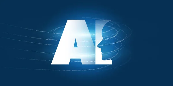 Futuristic Machine Learning Artificial Intelligence Cloud Computing Automated Support Assistance — Διανυσματικό Αρχείο