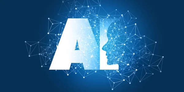 Aprendizaje Automático Futurista Inteligencia Artificial Computación Nube Asistencia Automatizada Concepto — Vector de stock