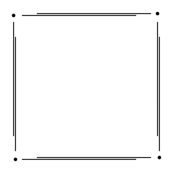 Moldura Geométrica Preta Isolada Branco Modelo Estilo Art Deco Geométrico —  Vetores de Stock