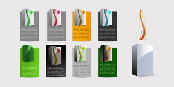 バナーのコレクション 様々なカラーボックス カラフルなウェブサイトのデザイン要素クリップアート — ストックベクタ