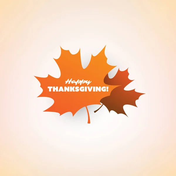 Happy Thanksgiving Card Layout Design Šablona Roztroušenými Podzimními Listy — Stockový vektor