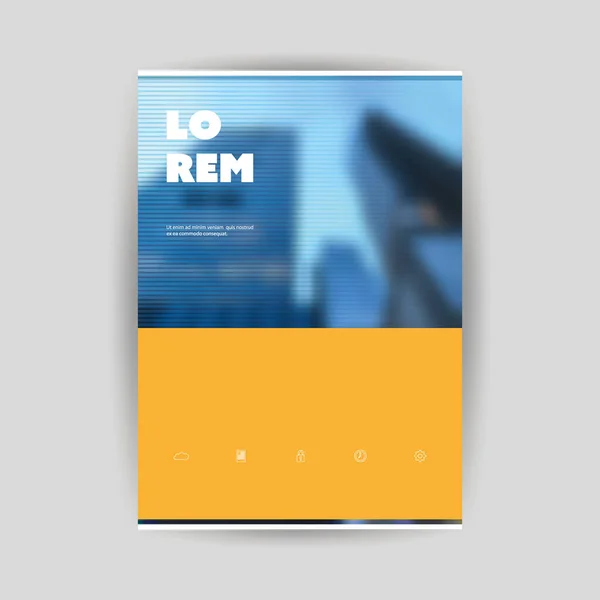 Blue Orange Modern Style Flyer Cover Design Voor Bedrijf Met — Stockvector